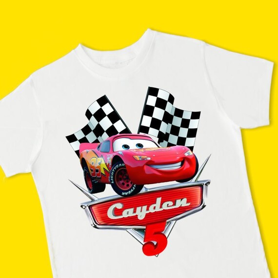 lightning mcqueen personalized birthday shirt