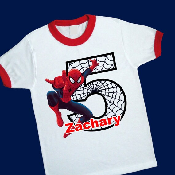 4th birthday spiderman shirt