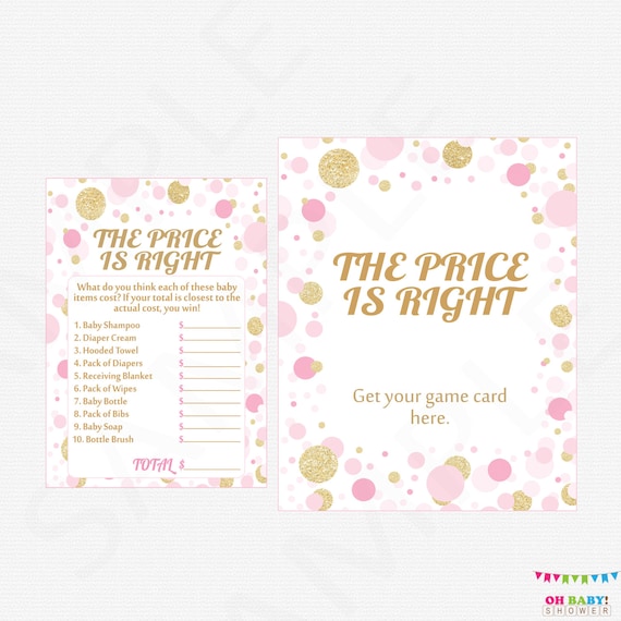 Pink And Gold Baby Shower Games The Price Is Right Baby Shower Etsy Pink And Gold Baby Shower Games The Price Is Right Baby Shower Etsy