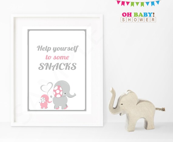 Please Help Yourself To Some Snacks Baby Shower Sign Pink Gray Etsy Please Help Yourself To Some Snacks Baby Shower Sign Pink Gray Etsy