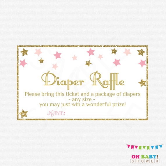 diaper raffle wording