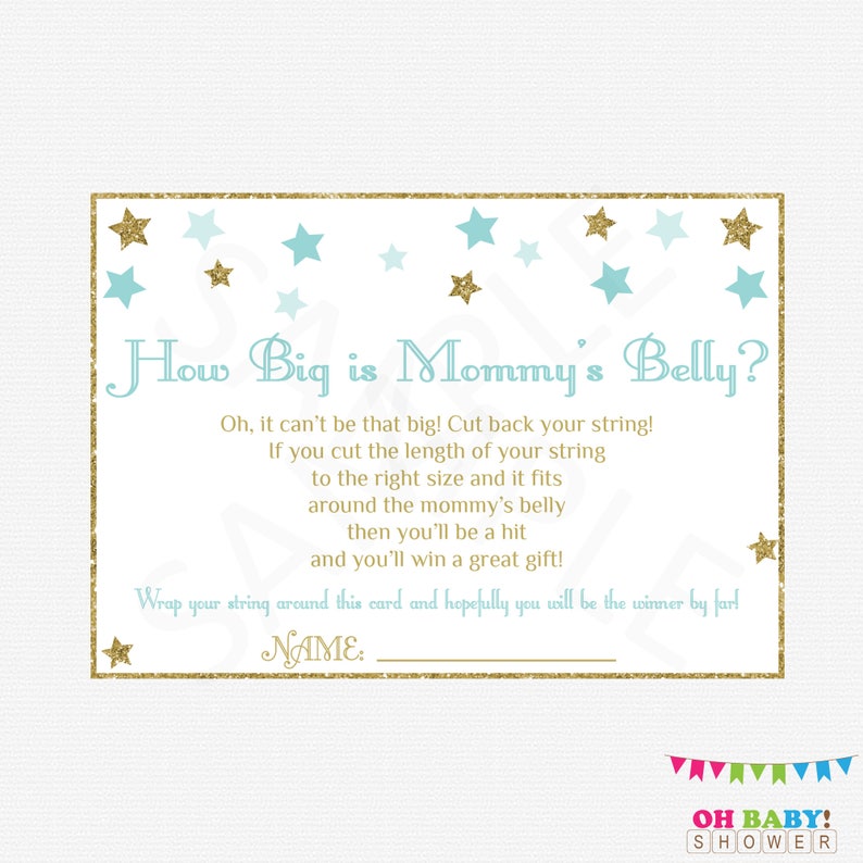 How Big Is Mommy S Belly Game Twinkle Twinkle Little Etsy