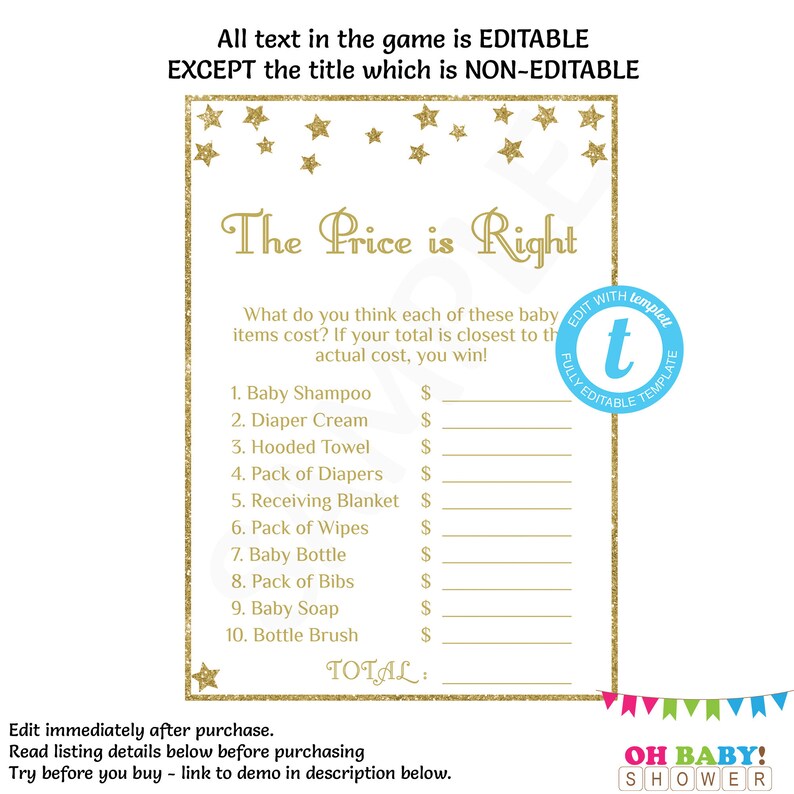 Editable Selling price is Specifically Little one Shower Sport, Gold Youngster Shower, Child Shower Indication, Template, Templett, Lady or Boy Youngster Shower, Printable, STGG picture relating to Price is Right Baby Shower Game Printable identify Editable Expense is Immediately Kid Shower Video game, Gold Boy or girl Shower, Youngster Shower Signal, Template, Templett, Woman or Boy Boy or girl Shower, Printable, STGG