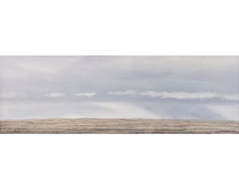 Near Brooks Alberta, Original Acrylic Landscape by Rob Miller, 8 x 24 inches