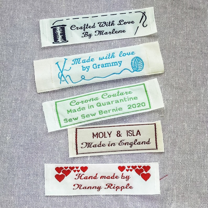 Sewing Labels Personalized Woven Labels / 25 1 WIDE | Etsy