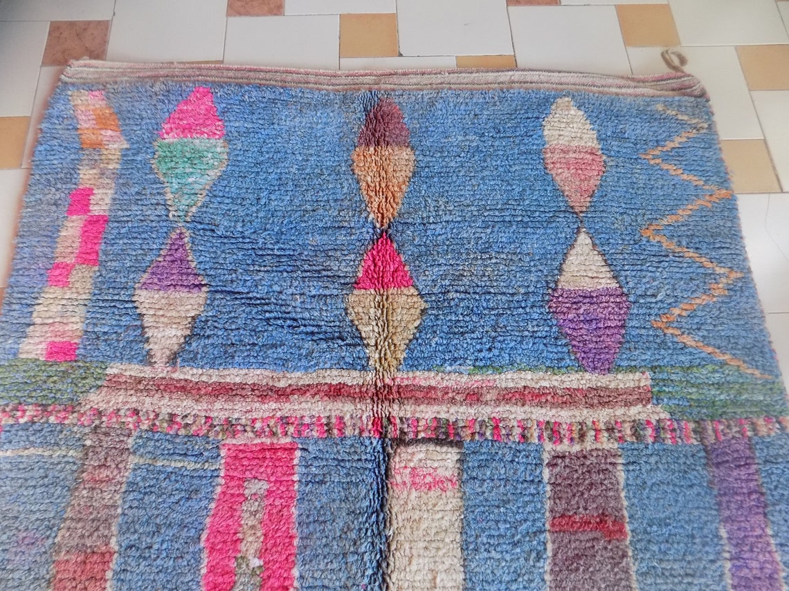 Azilal Rug Azilal Moroccan Rug Runner Rug Azilal Vintage Etsy