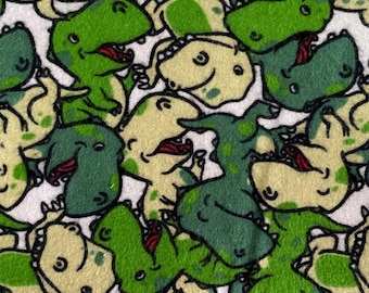 Dinosaur Zippered Cotton Pouch: Pencil Case, Makeup Bag & Card Holder