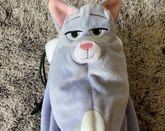 Chloe Cat Character Chalk Bag: Repurposed Plush Rock Climbing Bag