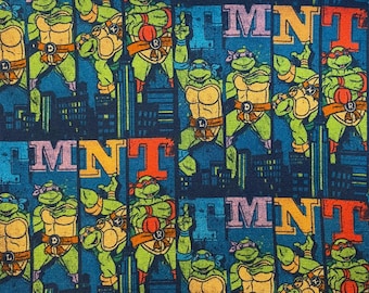 TMNT 90s Cartoon Zippered Cotton Pouch: Pencil Case, Makeup Bag & Card Holder