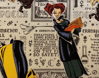 Sanderson Sisters Halloween Cotton Zippered Pouch: Pencil Case, Makeup Bag & Card Holder