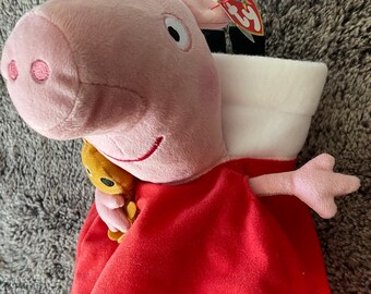 British Preschool Pig Licensed Character Chalk Bag: Repurposed Plush Rock Climbing Bag