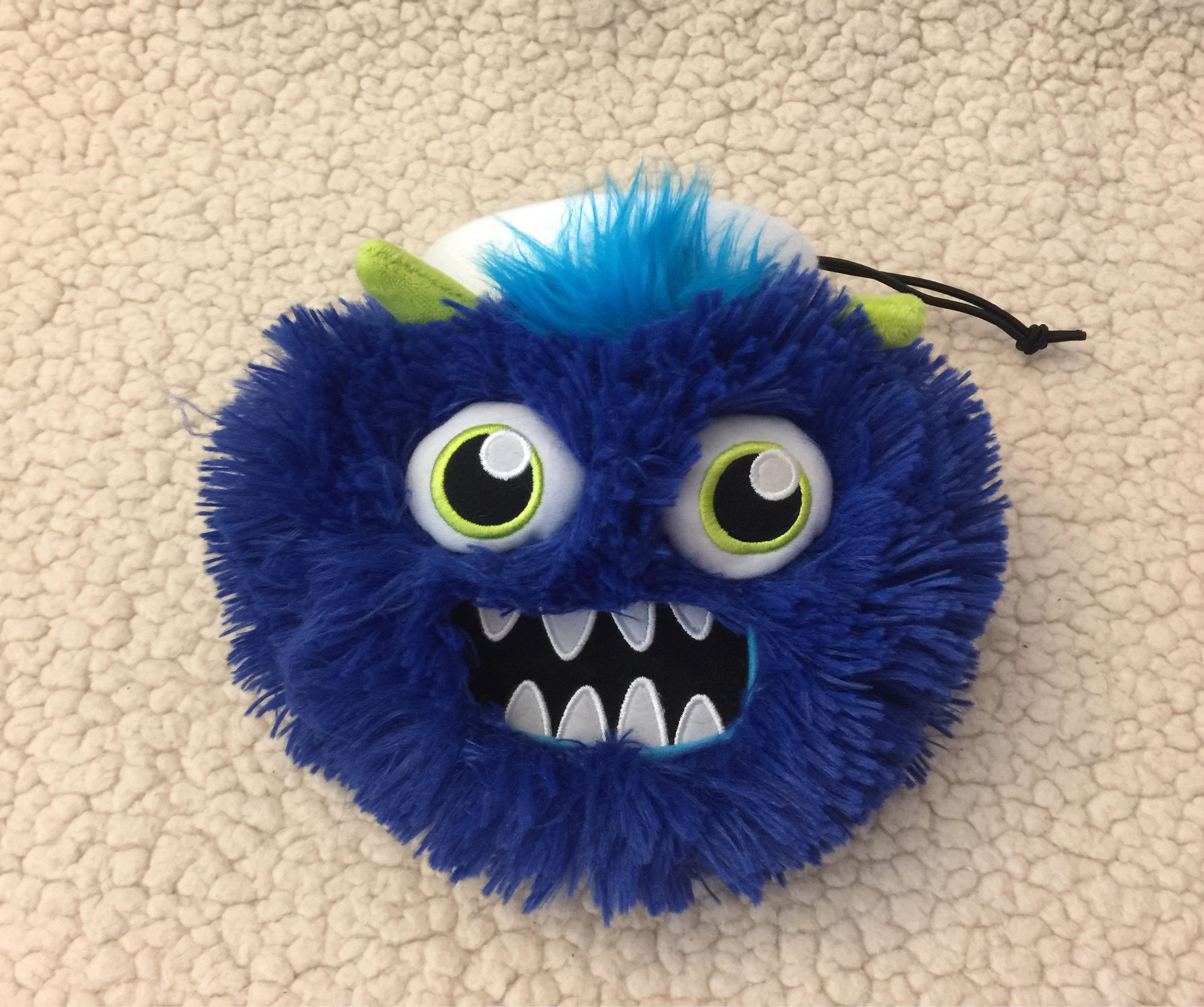 Fuzzy blue monster chalk bag rock climbing bag drawstring Etsy