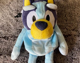 Australian Blue Dog Chalk Bag: Repurposed Plush Rock Climbing Bag