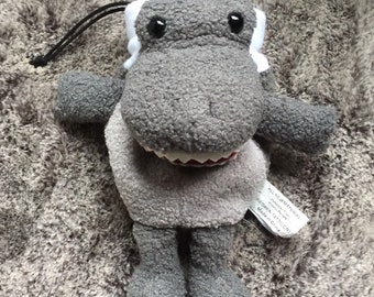 Grey monster chalk bag, rock climbing bag, trinket bag, stroller bag