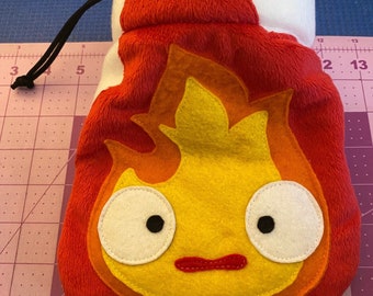 Red Yellow Flame Fire Demon Chalk Bag: Rock Climbing Bag