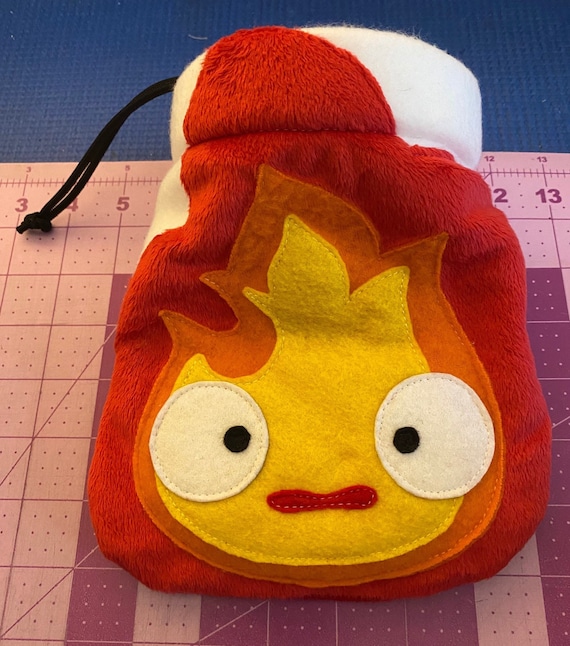 Red Yellow Flame Fire Demon Chalk Bag: Rock Climbing Bag