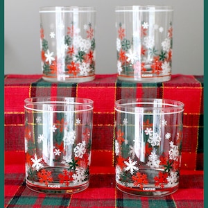 Vintage Culver Snowflake Glasses &quot;On the Rocks&quot; New in Box, Set of 4
