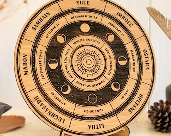 Wheel Of The Year Circular Calendar · Celtic Seasonal Cycles · Annual Pagan Festivals