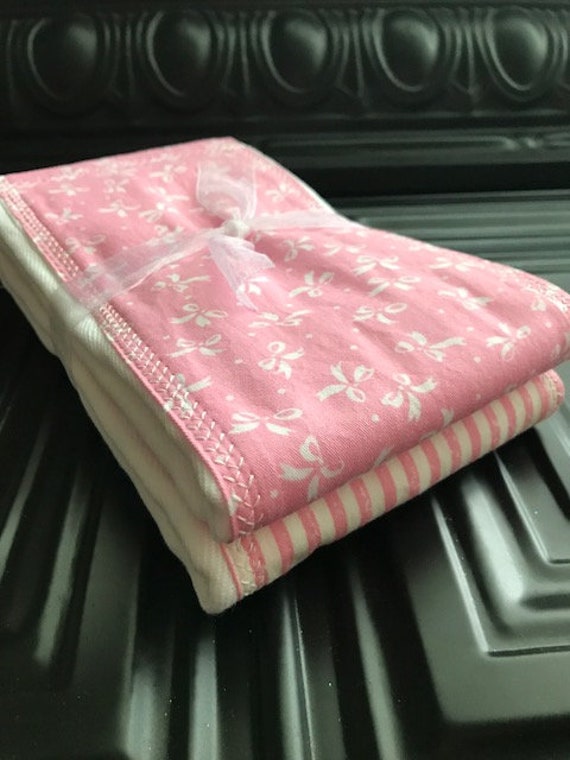 pink burp cloths