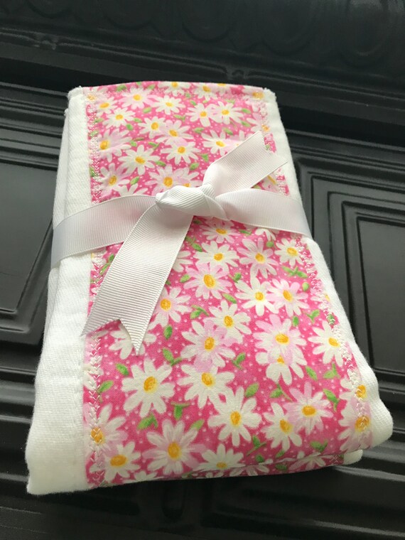 pink burp cloths