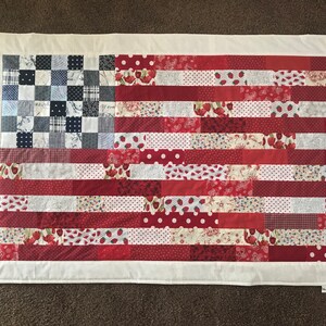 Flag Baby Quilt--American Flag Adult lap quilt--Independence Day-Baby Shower Gift, July 4th--Baby boy gift, Baby girl, adult gift