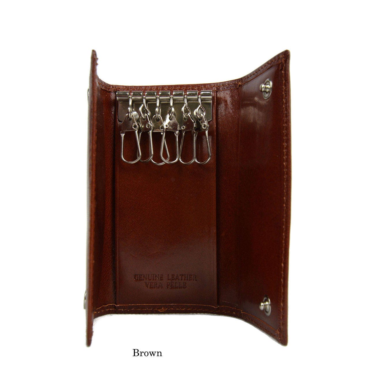 Red Leather Key Holder Leather Wallet Mens Leather Key Holder Small