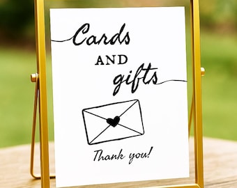 Karten und Geschenke Zeichen - Hochzeit Box Zeichen - wunderliche Hochzeit - 8x10 - 5x7 - PRINTABLE