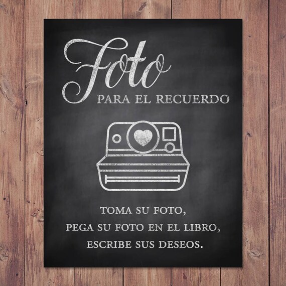 Photo Guest Book in Spanish Foto Para El Recuerdo Rustic Etsy