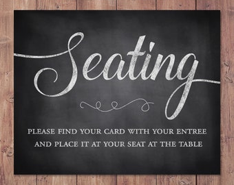 Wedding place card sign - Wedding escort card sign - please find your card - 8x10 - 5x7 PRINTABLE