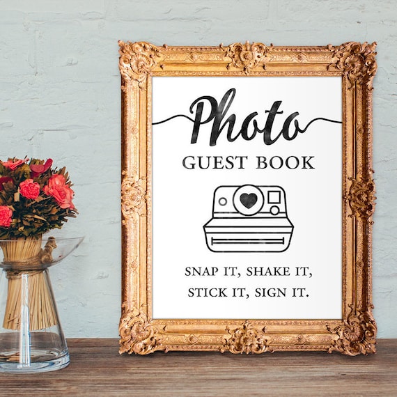 Not Branded 30x30cm Shake It Like a Polaroid Picture Photo Guest Book Sign Polaroid Guest Book Wedding Sign Acrylic Sign 868152
