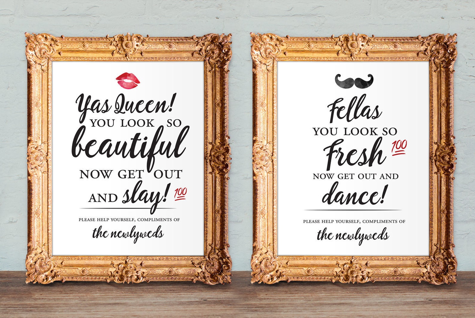 Funny Wedding Bathroom Basket Signs Hospitality Basket Sign Etsy