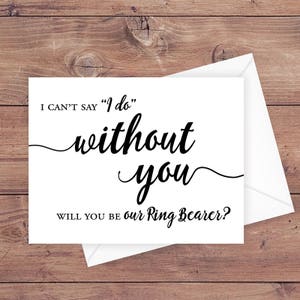 Willst du unser Ringträger Karte - I can't say I do without you - Ringträger Hochzeitskarte - Grußkarte Sofort Download - PRINTABLE