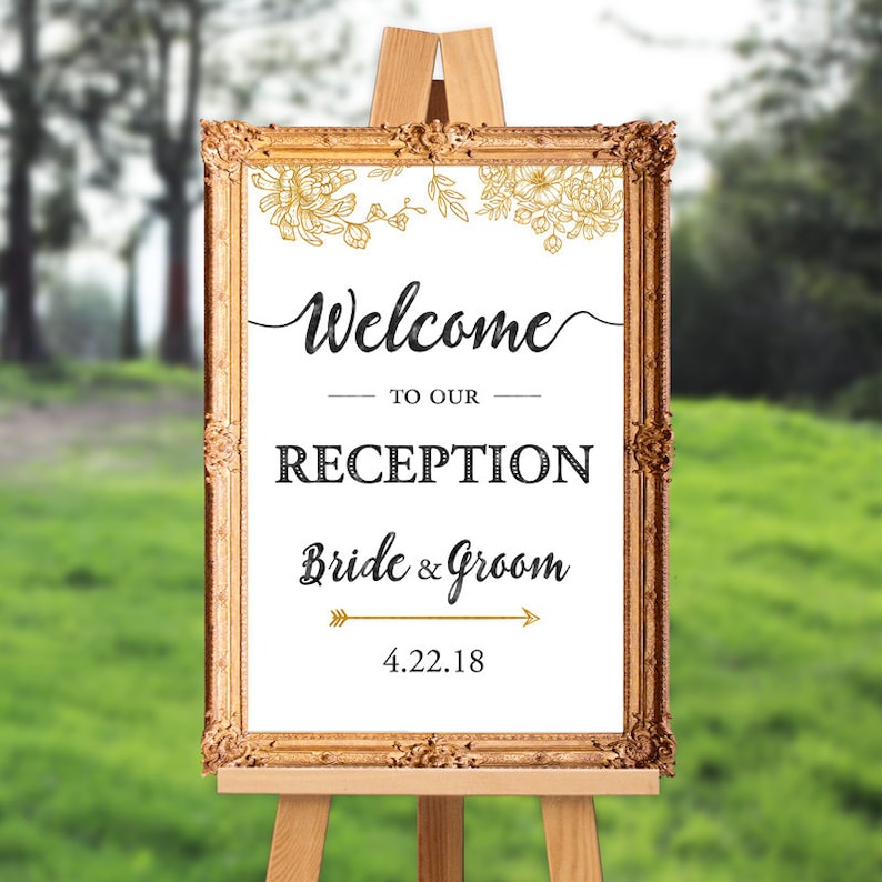 Wedding Reception Sign to Our Reception Etsy