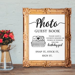 Polaroid Guest Book Sign — The Woodlands