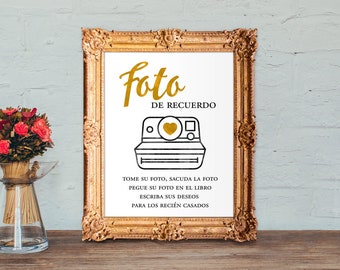 Spaans fotogastenboek - foto de recuerdo - bruiloftsgastenboek - PRINTBAAR 8x10 - 5x7