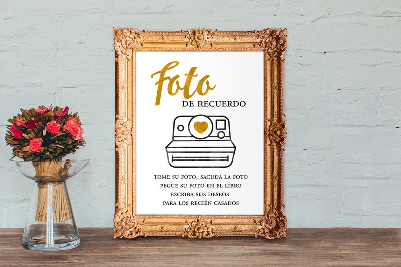 Spanish Photo Guest Book Foto De Recuerdo Wedding Guest Etsy