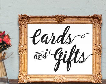 Cards and Gifts wedding sign - PRINTABLE - 8x10 - 5x7