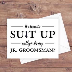 sarai la mia carta Jr Groomsman - è il momento di vestirsi - vestirsi carta Jr Groomsman - divertente carta Jr Groomsman - biglietto di auguri - STAMPABILE