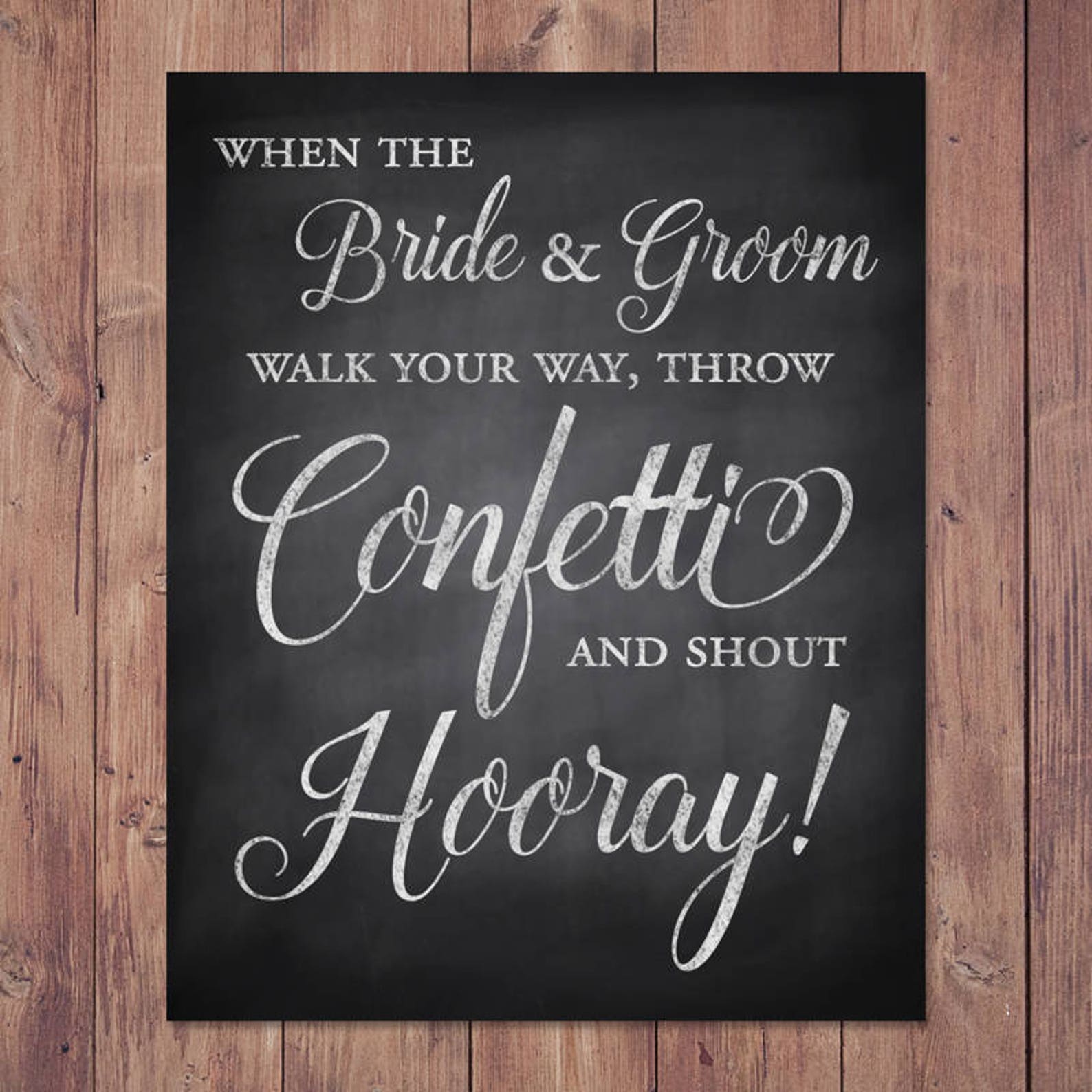 Confetti Send off Sign Wedding Confetti Sign Throw Some Etsy Australia