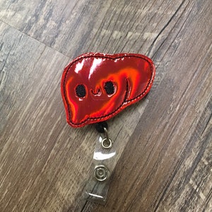 Liver badge reel, hologram liver badge reel, transplant nurse badge reel, liver planner clip, liver magnet, liver feltie only