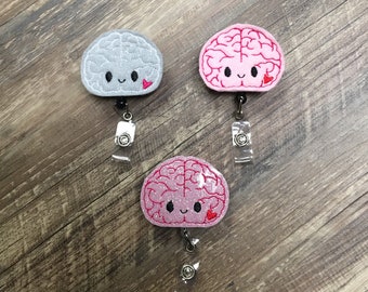 Brain badge reel, Neuro nurse badge reel, neurology badge reel, neurologist badge reel, brain planner clip, neuro planner clip, brain magnet