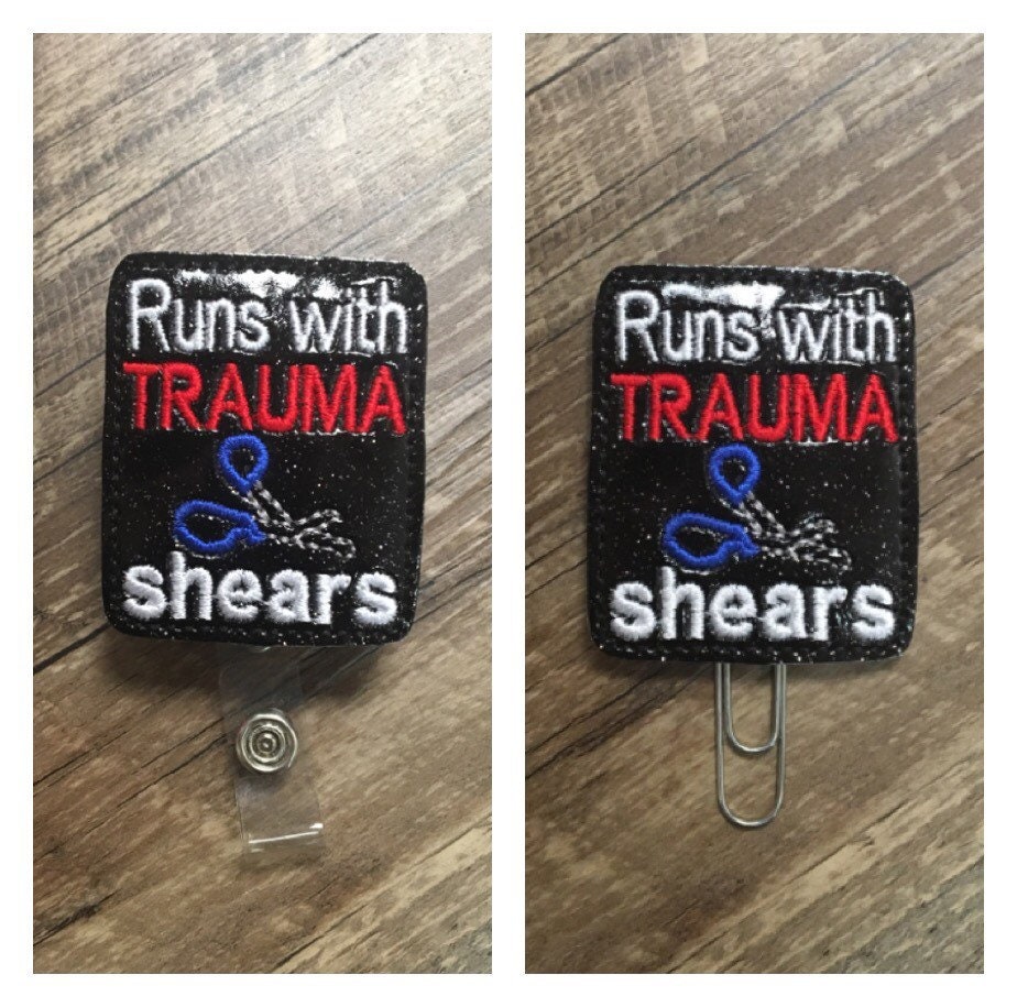Badge Reel Accessories With Mini Trauma Shears, Permanent Marker