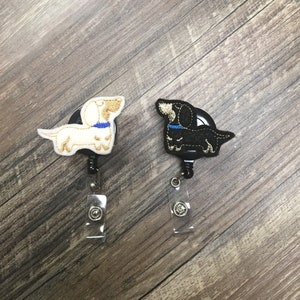 Doxin badge reel, dachshund badge reel, wiener dog badge reel, dog badge reel, puppy badge reel, doxin planner clip, doxin magnet
