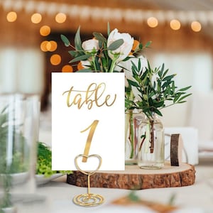 10 x porte-nom de table coeur + cartes, support pour carte de visite de mariage en fil d'or, numéro de table, place d'invité, carte de siège de réception, porte-photo