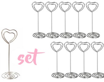 place card holders etsy heart place card