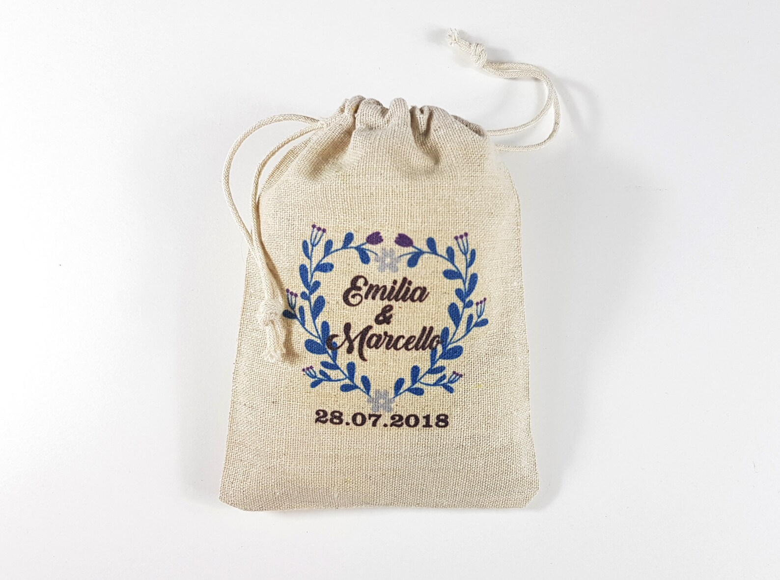 Custom Party FAVOR BAGS Blue Wedding Blue Drawstring Bag Etsy UK