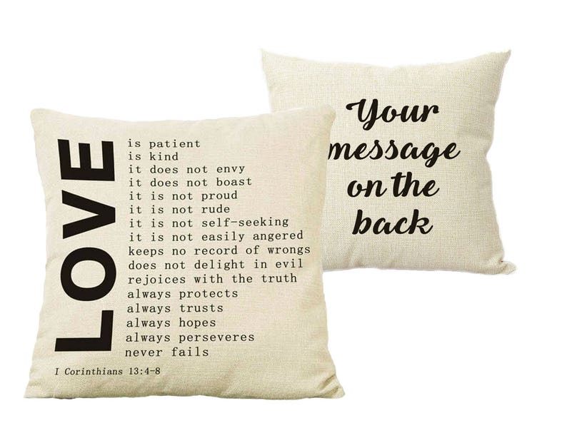 Love is Patient Love is Kind Pillow Valentine's Day Etsy UK