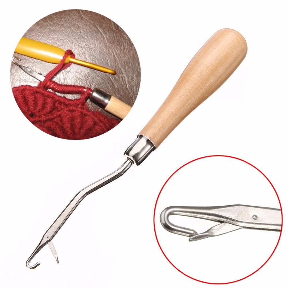 DIY Crochet Needle Hook Bamboo Handle Dread Knit Hair Making Braiding Tool  US 