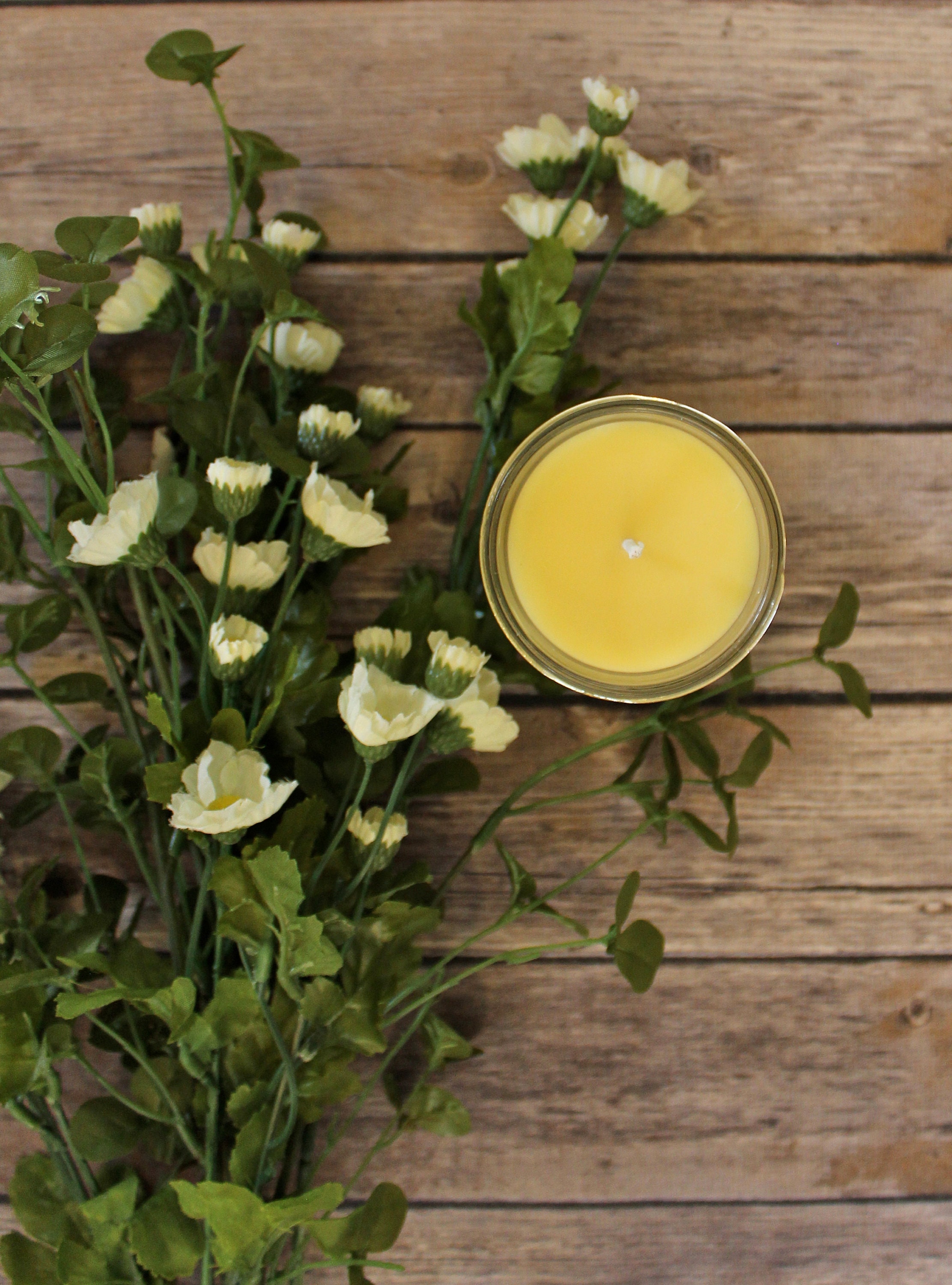 Gardenia Beeswax Candle Beeswax Tallow Candle Gardenia Etsy