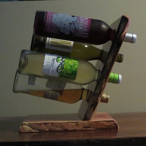 Live Edge Wine Bottle Rack/Holder (WBC1)